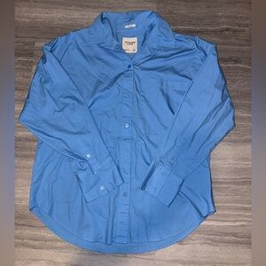 Women’s Abercrombie Oversized Blue Button-Up, M, Like New